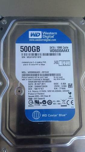 Disco Duro De 500gb Sata Wester Digital