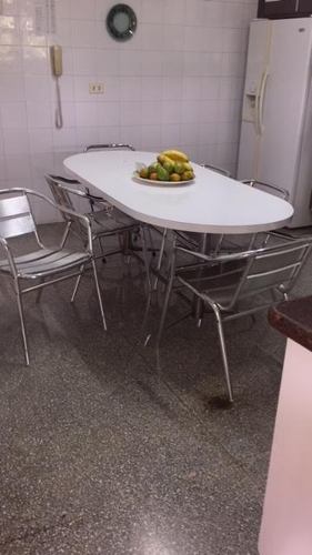 Juego De Comedor Con Sillas De Aluminio