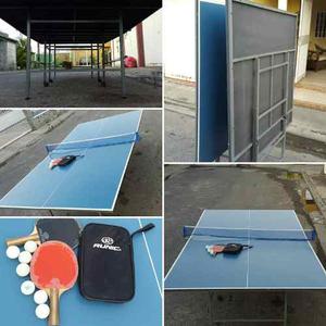 Mesa De Ping Pong + Raquetas Con Pelotas