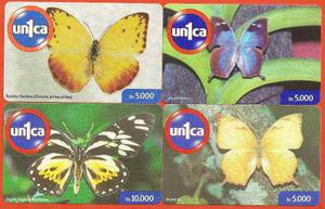 Set De Tarjetas Unica Mariposas 4 Pz.