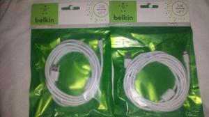 Cables Usb Belkin Para Iphone 5. 6.y 7 De 3 Metros