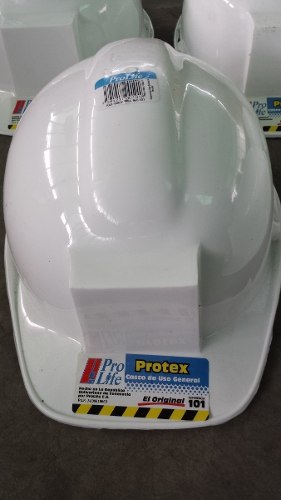 Cascos De Seguridad Protex Prolife Modelo 101 Blanco Y Rojo