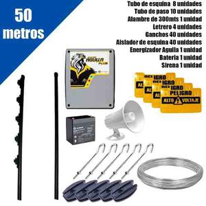 Cerco Electrico Kit De 50 Mts Con Energizador Listo Para Ins