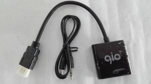 Convertidor Hdmi A Vga Con Audio Gio Xbox Ps3 Laptop