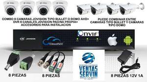 Kit Combo Dvr Camaras 960p Video Balun Adaptadores12v1a