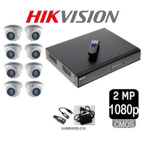 Kit Hikvision 8 Camaras Domo Full Hd p Tienda Fisica Ccs