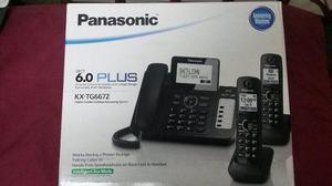 Teléfono Panasonic 6.0 Con Central Y Dos Inalambricos