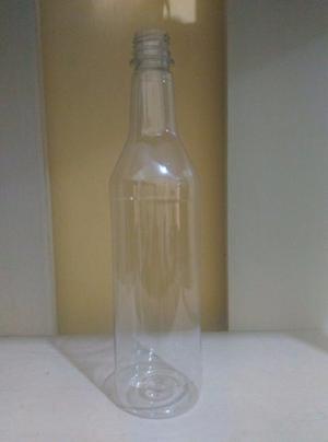 Botella Plastica 075 Y Tapas Doradas