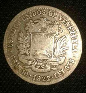 Moneda De Plata De Dos Bolivares De .