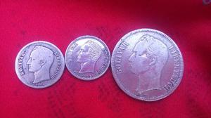 Monedas De Plata, Para Coleccion, Una De 25g Y Dos De 5g