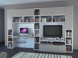 Mueble Para Tv Con Escritorio Modulares Formica