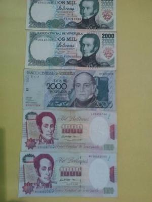 Set De Billetes  Y  Bolívares