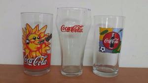 Tres Vasos De Vidrio Coleccionable
