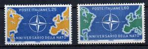 Estampillas Italia Emision Europa. 1959. Nuevas