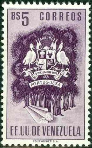 Estampillas Venezuela 1953 Portuguesa (nan64)*