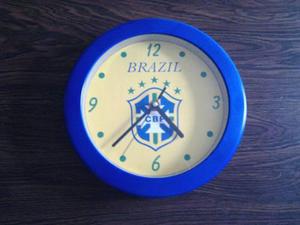 Reloj De Pared Brasil Futbol (sin Uso)