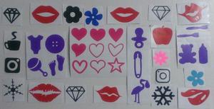 Calcomanias (stickers) Besos,flores,bebe,otro (100) Variados
