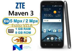 Nuevo Zte Maven 3 4g 8b Rom Android 7 Cam 5mpx Liberado