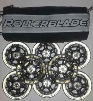 Ruedas 84mm Rollerblade Con Rolineras (rodamientos) Sg7