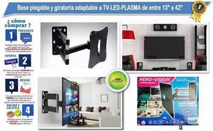 Base Para Tv Lcd/led 10, 13, 17 24, 32, Hasta 42 Plegable