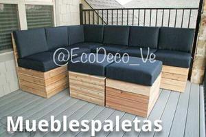 Muebles Eco Luxury En Madera De Pino + Bases Acolchadas