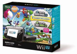 Nintendo Wii U 32gb Negro Deluxe + 2 Juegos Nuevo Garantia