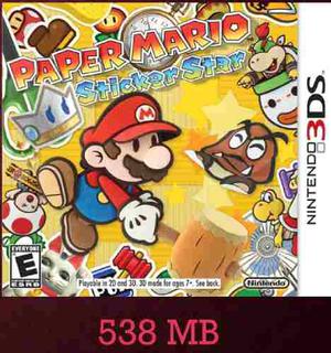 Paper Mario Sticker Star Juegos Digitales 3ds