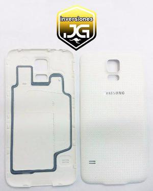 Tapa Trasera Samsung S5 (grande) Color Blanco Puntos Nueva