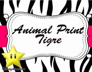 Kit Imprimible Animal Print Zebra Y Tigre Diseñá Tarjetas