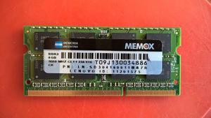 Memoria Ram Memox De 4gb  Mhz Certificada Lenovo Laptop