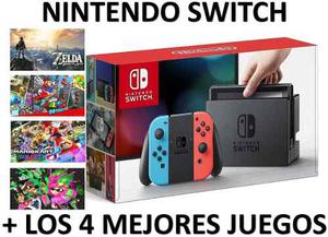 Nintendo Switch Nueva + Zelda Mario Kart Oddyssey Splatoon2