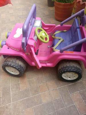 Vendo Carro Electrico Jeep De Barbie Usado Con Cargador