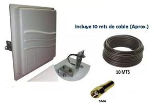 Antena Cliente Duque 17dbi 10 Mts De Cable Y Sus Conectores