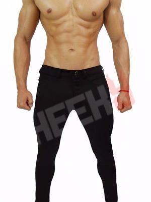 Jeans Negro Slim Fit Masculino, Hombre Actual Jeans Strech