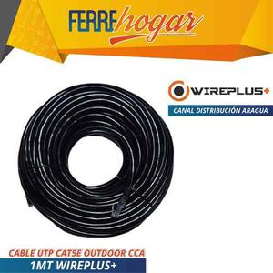 Cable Utp Cat5e Outdoor Cca 1mt Wireplus+