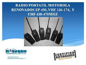 Radio Portatil Motorola Renovados Ep 450, Vhf , Y