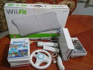 Nintendo Wii+chipeado+combo D Controles+tabla Wii Fit Juegos