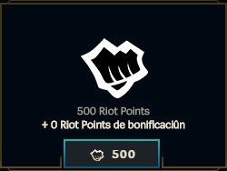 500 Riot Points League Of Legends Lan/las