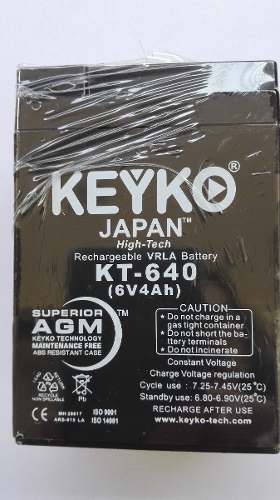 Bateria 6v 4.0ah Keyko Japon Para Lampara Emergencia
