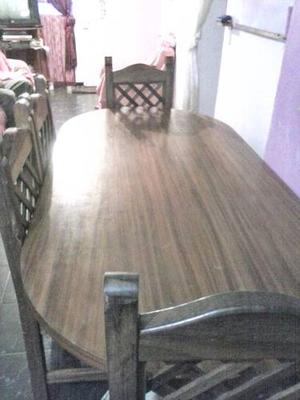 Comedor De 6 Sillas En Madera Saman Negociable