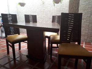 Juego De Comedor En Madera Ceiba