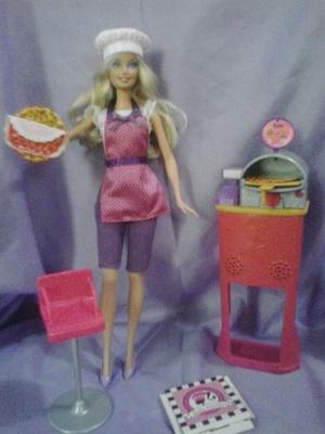 Barbie Cheff De Pizza Con Accesorios