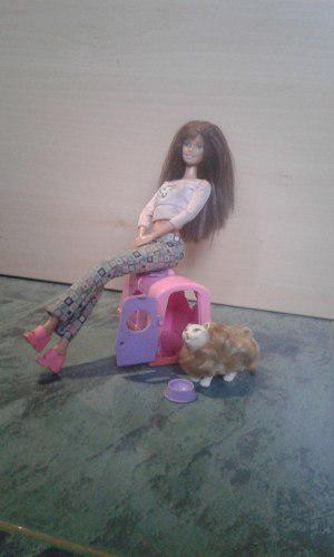 Barbie Con Su Mascota Ysu Casita