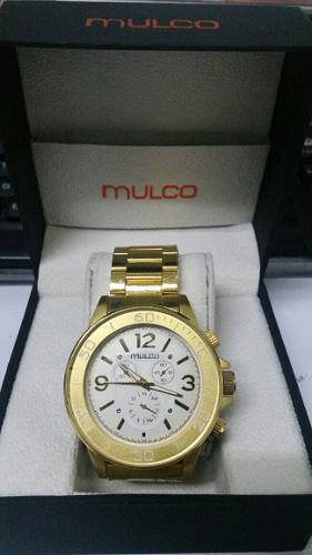 Reloj Mulco Dorado Con Estuche.