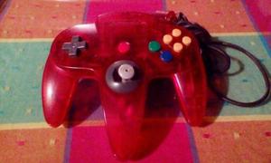 Control De N64 Original Rojo Transparente