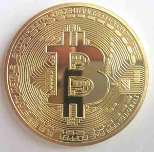 Moneda Medalla Souvenir Alusiva A Bitcoin Banada En Oro Btc