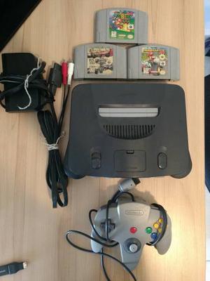 Nintendo 64 + 1 Ctrl + 3 Juegos + Controller Pak 256kb