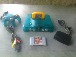 Nintendo 64 Azul,perfectas Condiciones.como Nuevo