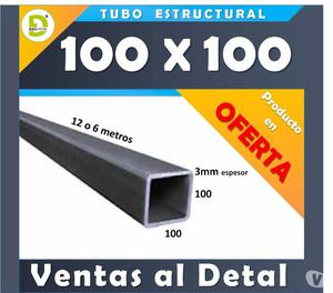 Tubo Estructural 100x100x3mm De 6 Metros 15 Und Disponibles