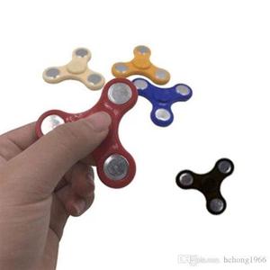 Fidget Mini Spinner Anti Estres Plastico Centro Metalizado